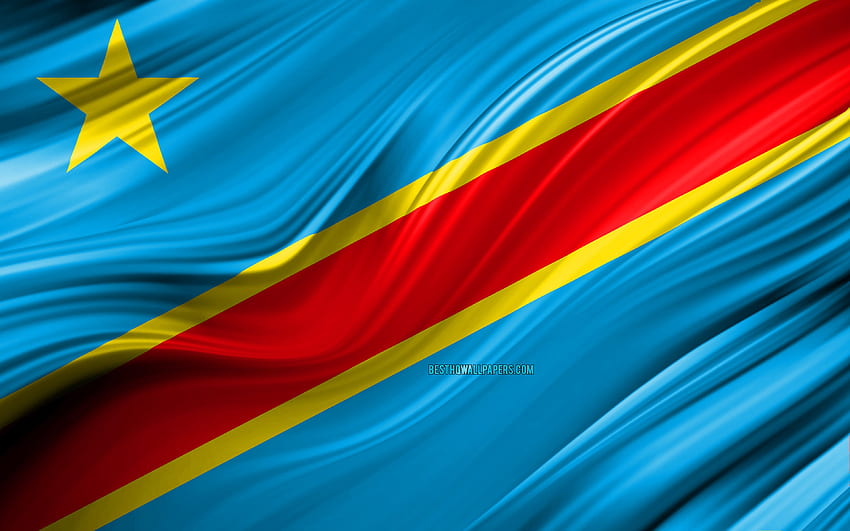 、コンゴ民主共和国の旗、アフリカ 高画質の壁紙