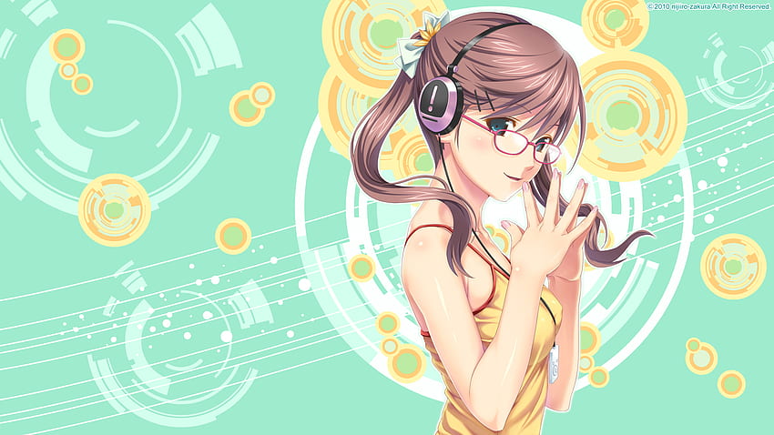 Music Girl, musique, fille, anime, écouteurs Fond d'écran HD