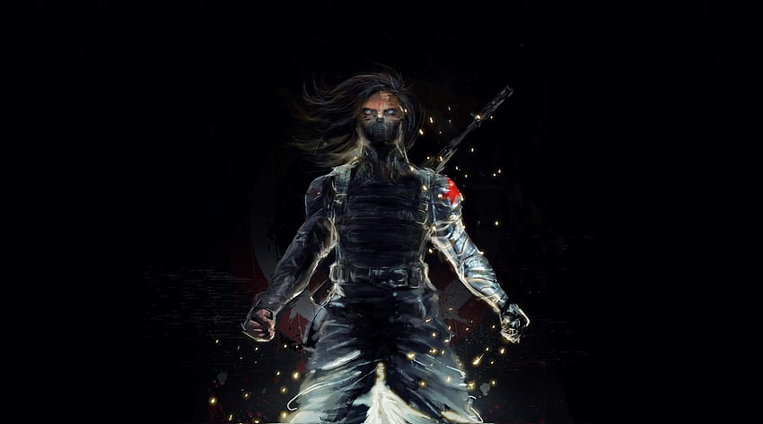 Winter soldier, Bucky Barnes, artwork HD wallpaper
