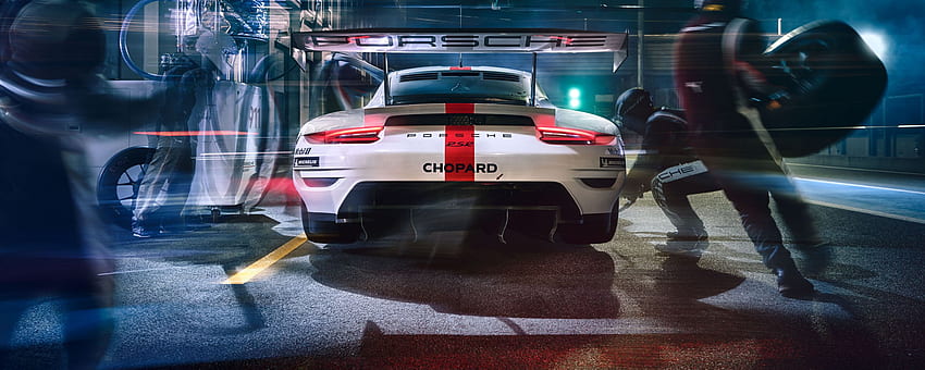 2019 Porsche 911 RSR, samochód sportowy, , Dual Wide, Wide 21:9, , Porsche Ultra Wide Tapeta HD