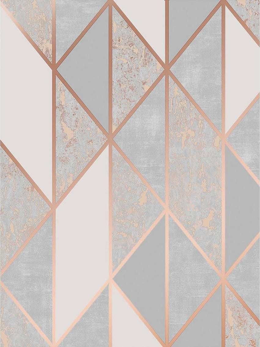 Milan Geo – Rose Gold. Gold geometric , Rose gold , bedroom feature wall HD phone wallpaper