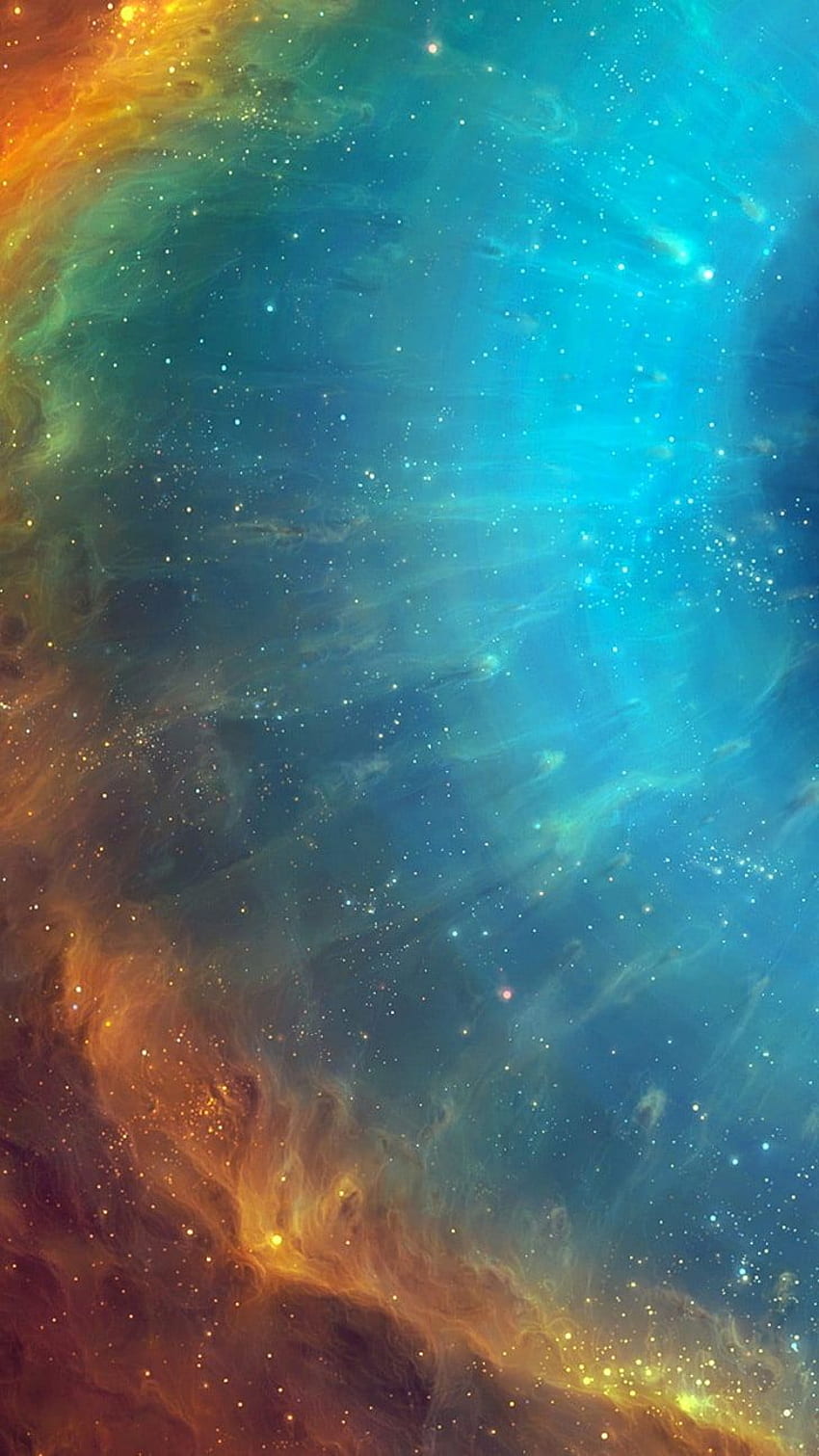 : blue and yellow illustration, supernova, TylerCreatesWorlds, space, Green and Blue Space HD phone wallpaper