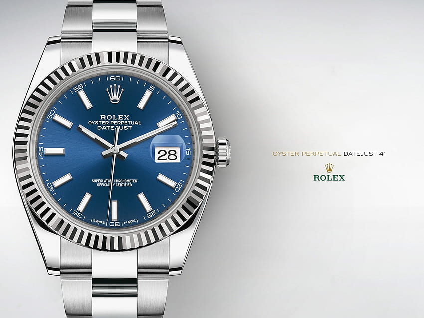 Rolex Watch Live - Rolex Datejust blaues Zifferblatt 41 mm HD-Hintergrundbild