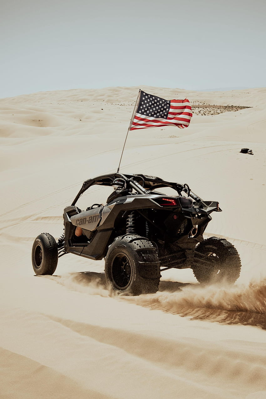 Desert, Usa, Cars, United States, Flag, Atv, Quad Bike HD phone wallpaper