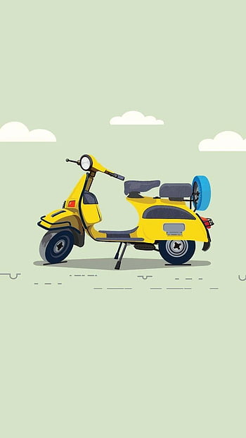Premium Vector | Vespa scooter seamless pattern. cute background wallpaper  with daisy flowers.
