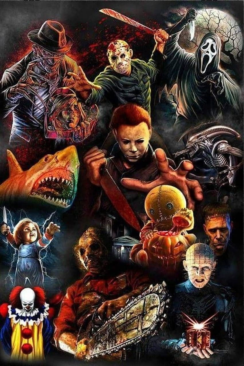 Clasicos de terror by MoroChucky - e1 now. Browse millions of popular. Horror movie art, Horror characters, Horror movie icons HD phone wallpaper