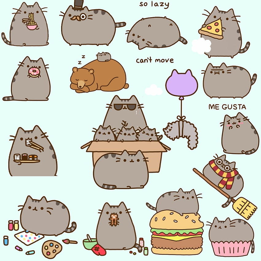Best For Computers - Draw Cute Pusheen Cat - & Background , Draw so Cute HD phone wallpaper