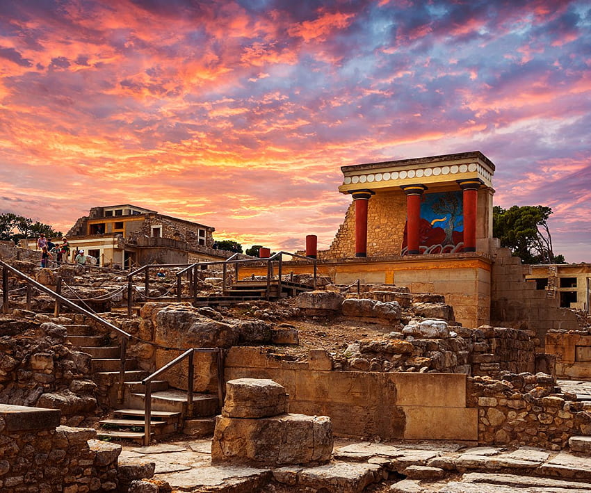 Palacio Grecia Knoss palase Creta escalera Ruinas Ciudades fondo de pantalla