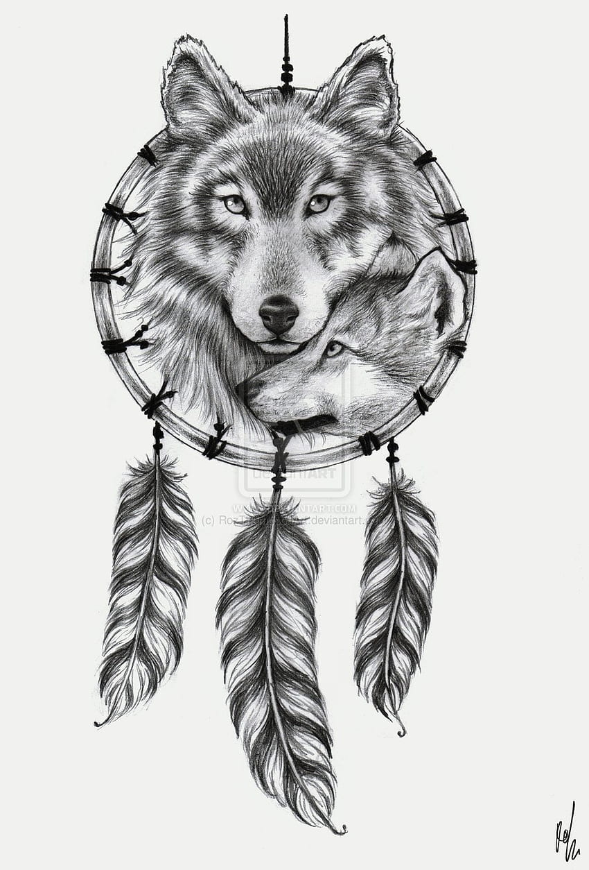 Wolf And Dream Catcher Drawing Anime Mania HD phone wallpaper