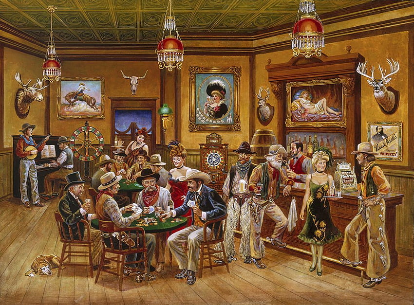 For > Wild West Saloon - Roadhouse Saloon Mural Disney - & Background HD wallpaper