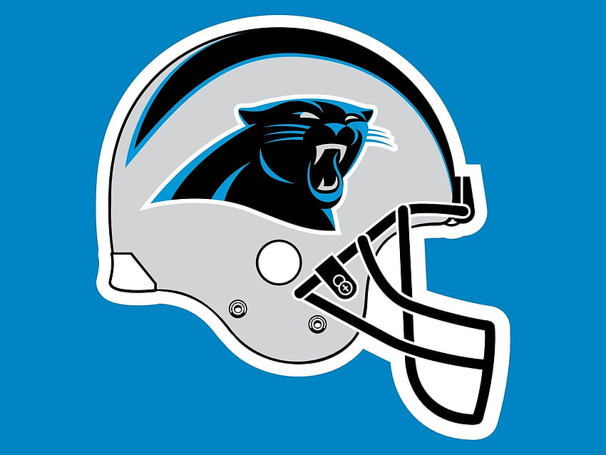 Logo Panthers, Capacete Carolina Panthers papel de parede HD