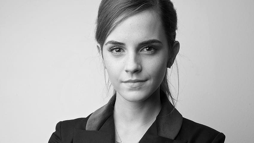 Emma Watson 2019, Black And White Portrait HD wallpaper