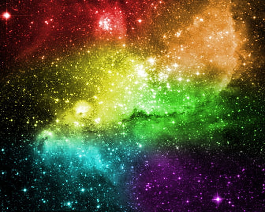 Espace arc-en-ciel galaxie, galaxie arc-en-ciel pastel Fond d'écran HD