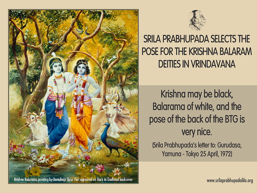 Srila Prabhupada Lila, Krishna Balaram Sfondo HD
