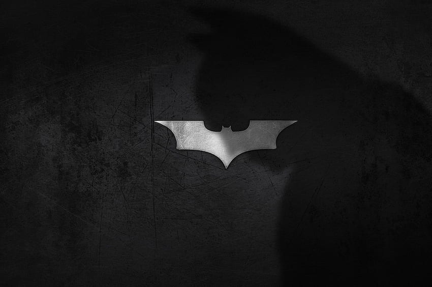 shadow logo batman dark, Dark Knight HD wallpaper