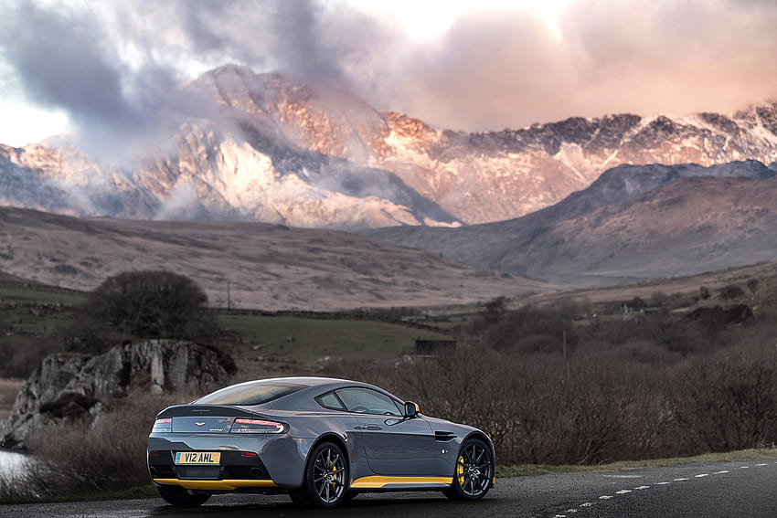 Mountains, Aston Martin, Cars, Side View, V12, Vantage S HD wallpaper