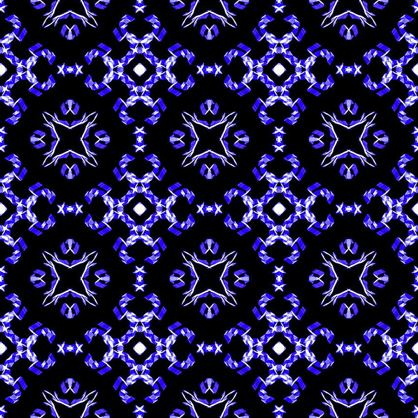 Blue Bandana Pattern Digital Art, Purple Bandana HD phone wallpaper