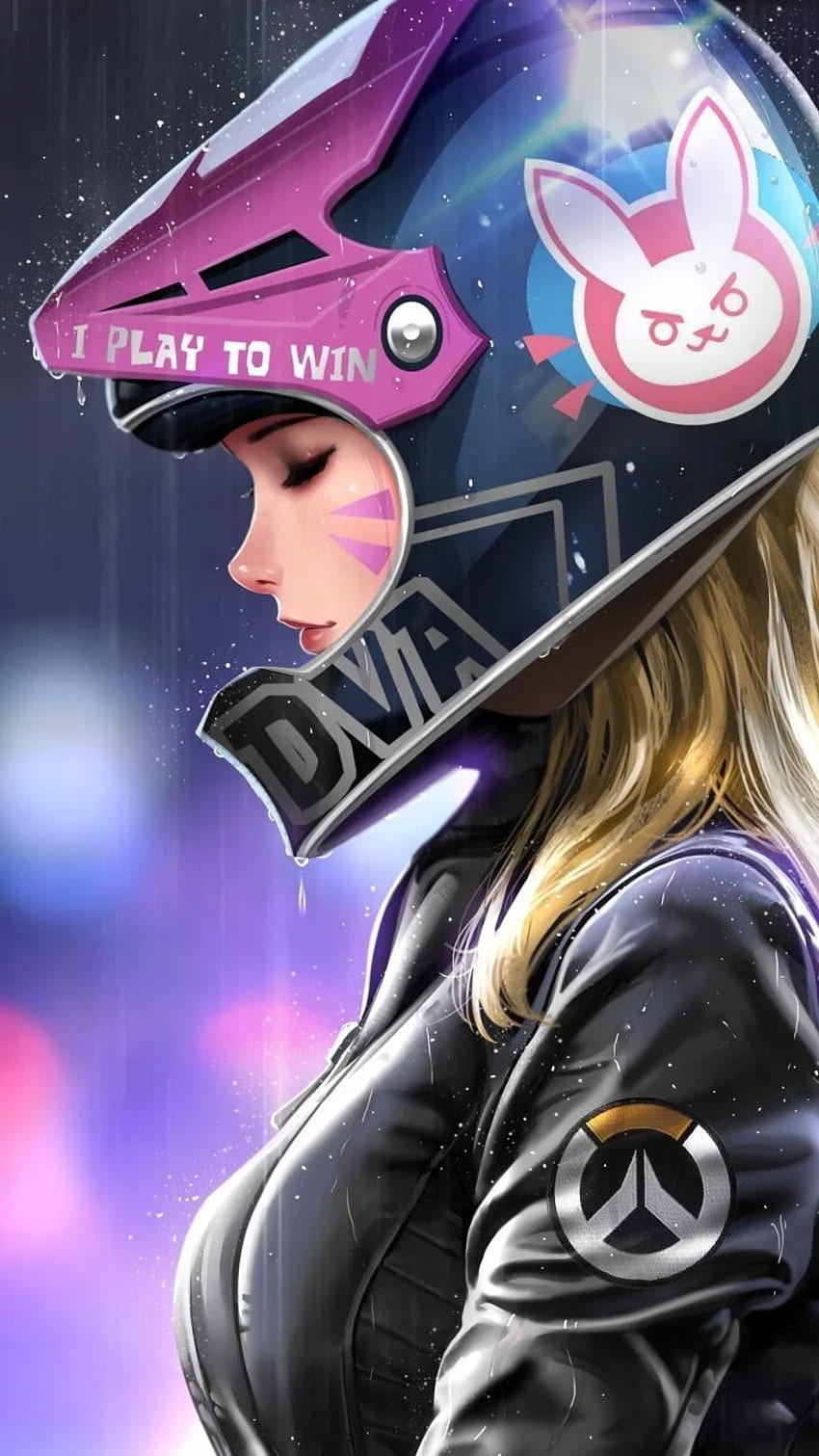 Biker, D.VA, cantik, karya seni, . Seni kartun gadis, Overwatch, Gadis seni anime, Gadis Overwatch wallpaper ponsel HD