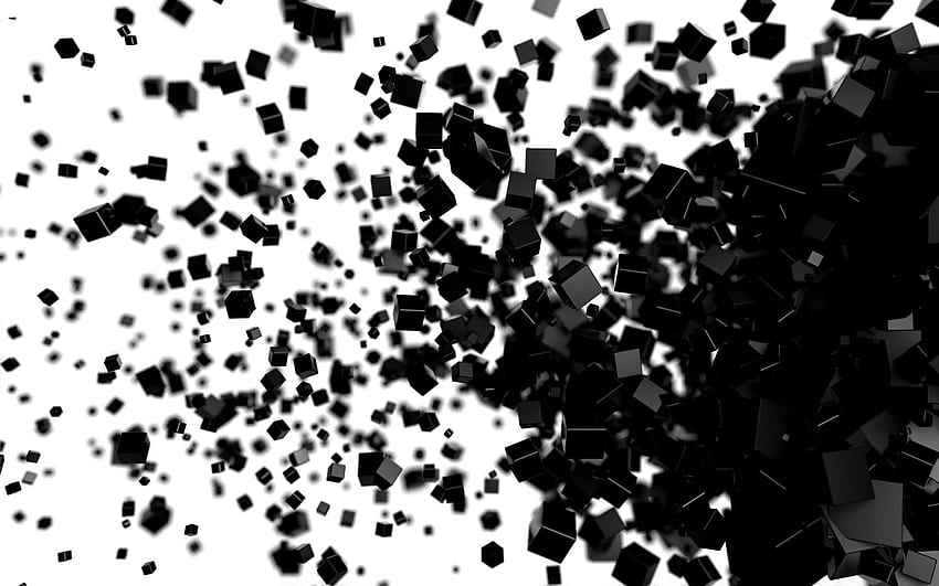 Sztuka abstrakcyjna Czarno-biały Czerwony ~ cubtab · Fonds D'Ã©cran Abstrait Noir Et Blanc - MaximumWall Tapeta HD