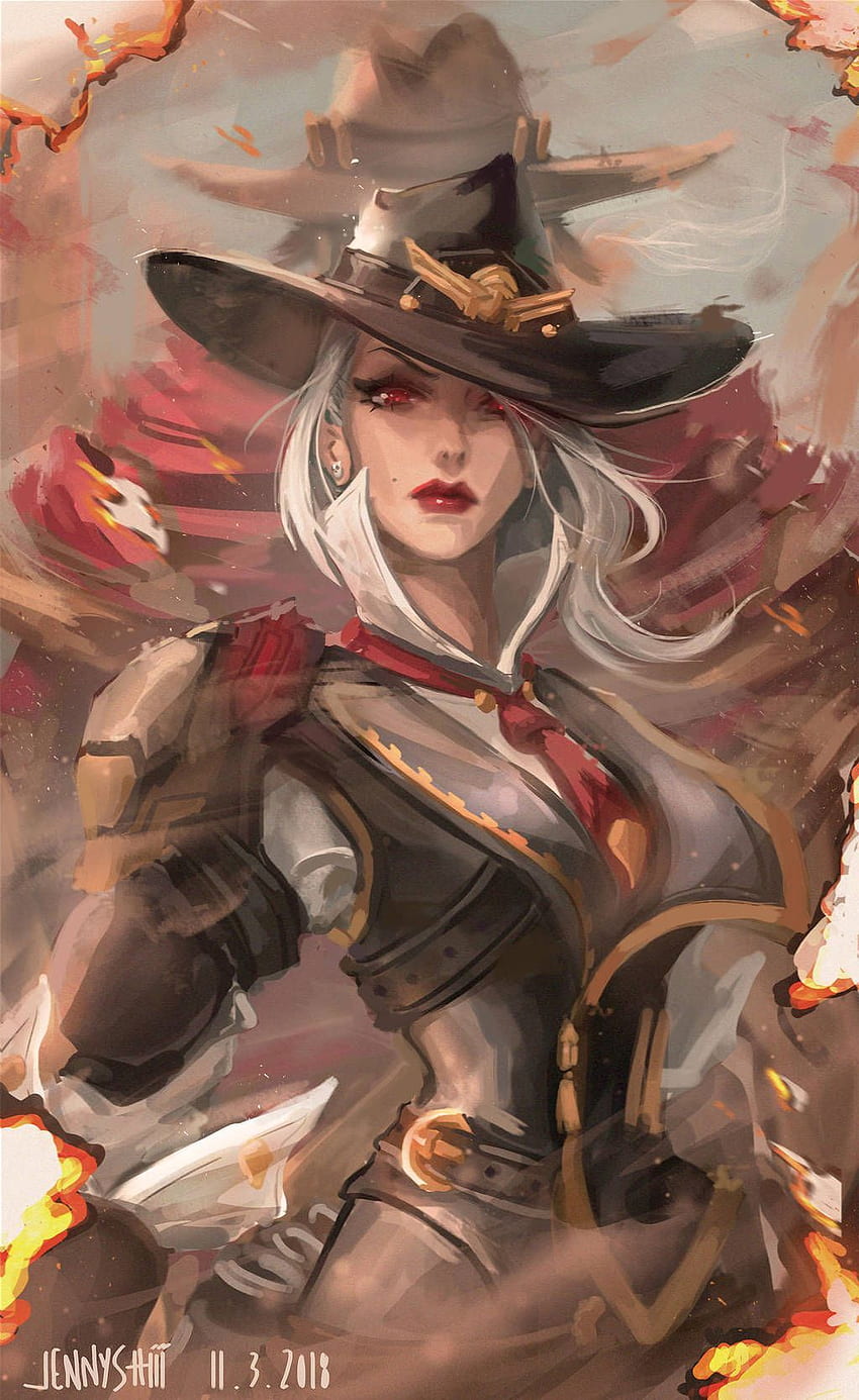 Ashe and McCree from Overwatch by jennyshiii. Overwatch, Ashe Overwatch Fan Art HD phone wallpaper