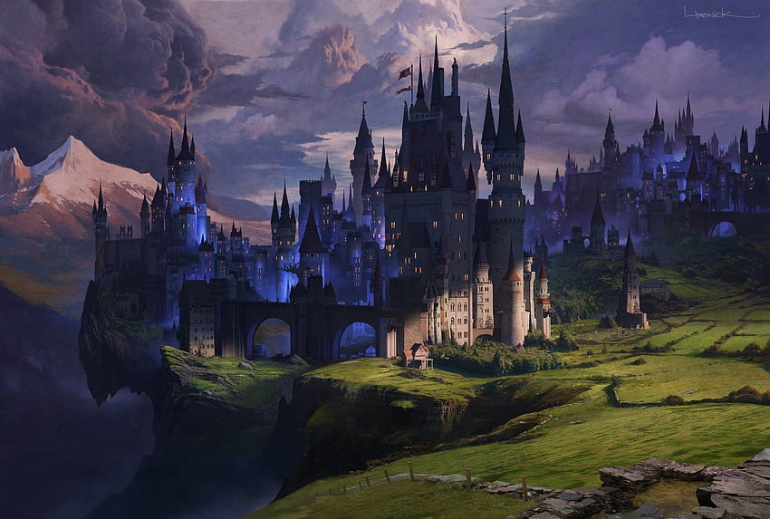 ArtStation - Dark Kingdom, Aaron Limonick, Pittura di paesaggio medievale Sfondo HD