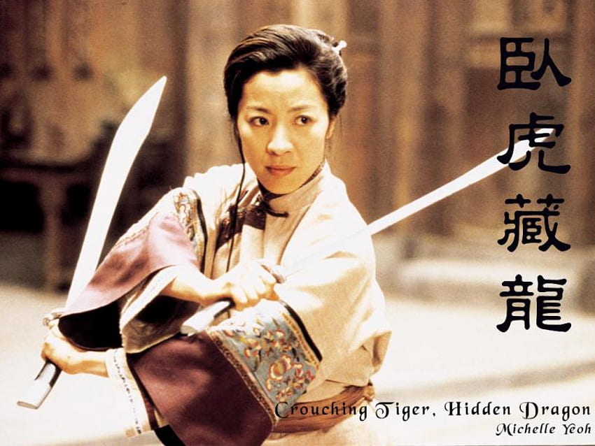 crouching tiger hidden dragon, fighting stance, room, asian, swords, michelle yeoh HD wallpaper