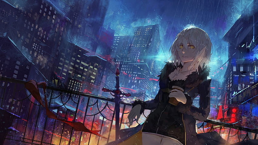 Jeanne D'arc, Alter, Fate Grand Order, Anime Girl, , , Background, W Ixxg HD тапет