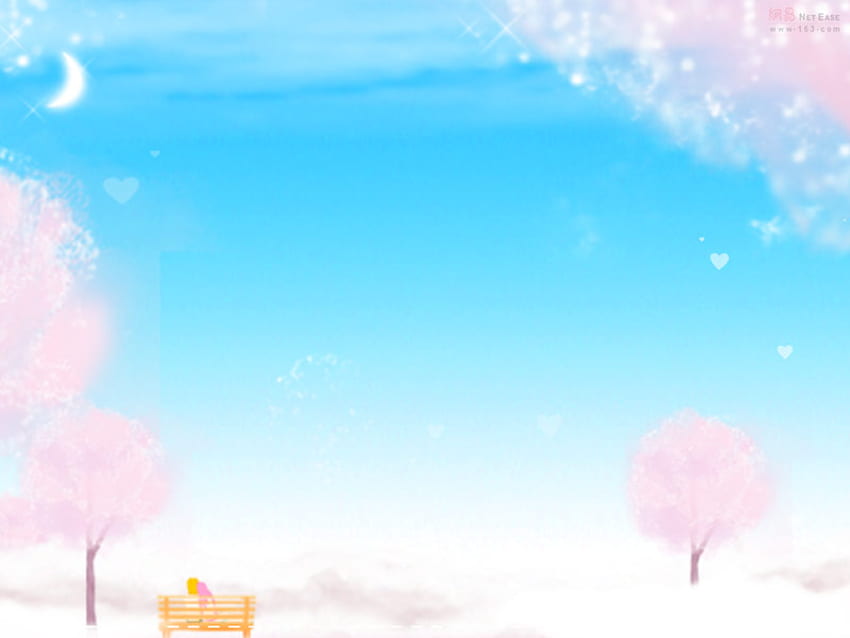 sakura, flor de cerezo, rosa, dibujos animados fondo de pantalla