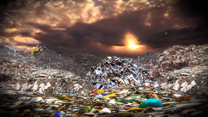 çöp kutusu, atık, doğa, kirlilik, jeolojik olgu, gökyüzü, Çöp HD duvar kağıdı