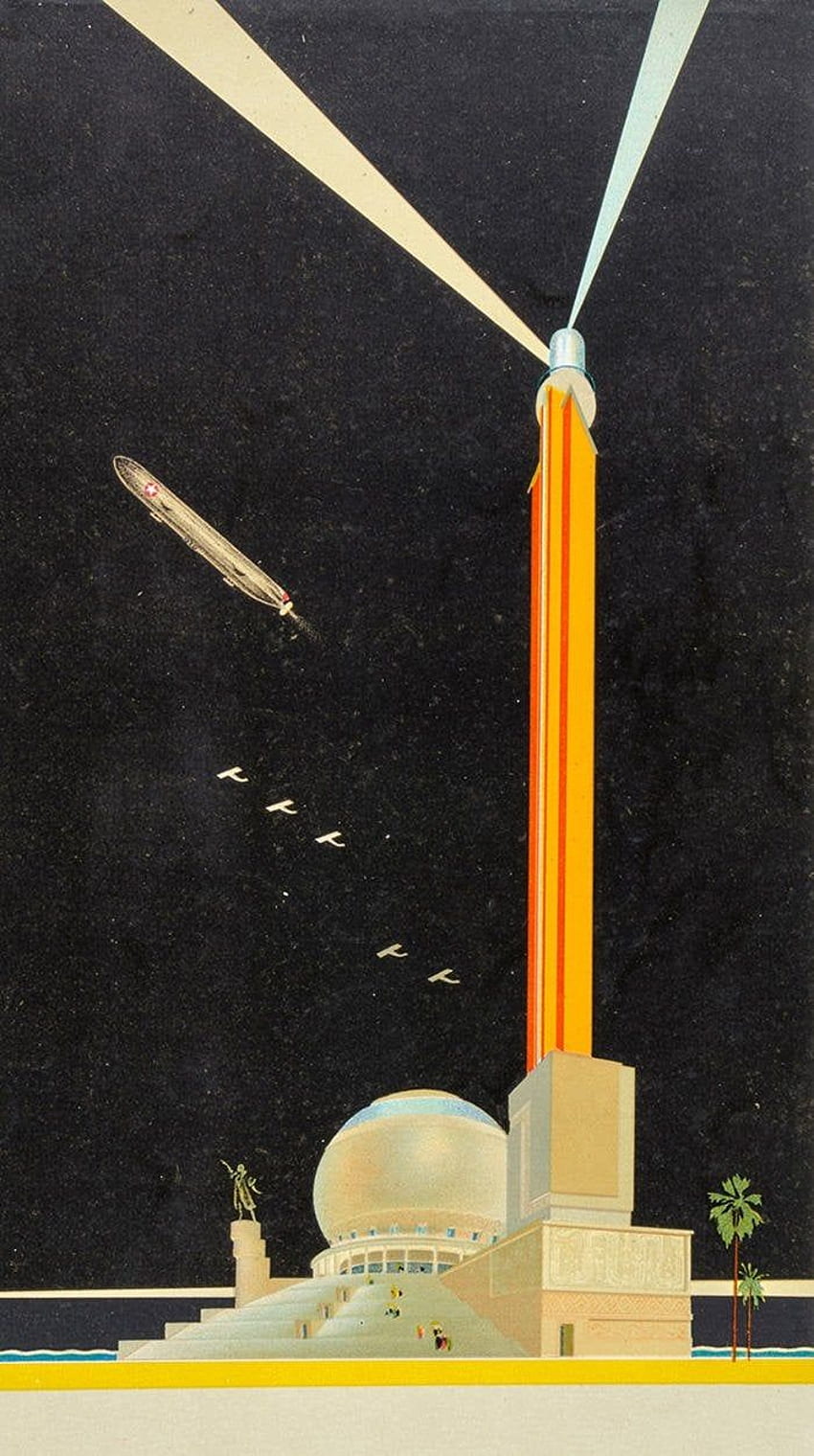 จาก Yearbook Of The Moscow Architectural Society, 1930 X Post, Retrofuturism วอลล์เปเปอร์โทรศัพท์ HD