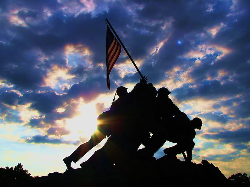 Iwo Jima Flag Raising, Iwo Jima Memorial HD wallpaper