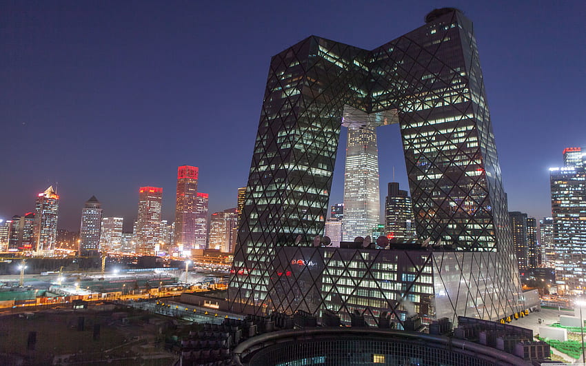 Edificio CCTV, Pechino, Cina ❤, Pechino Sfondo HD