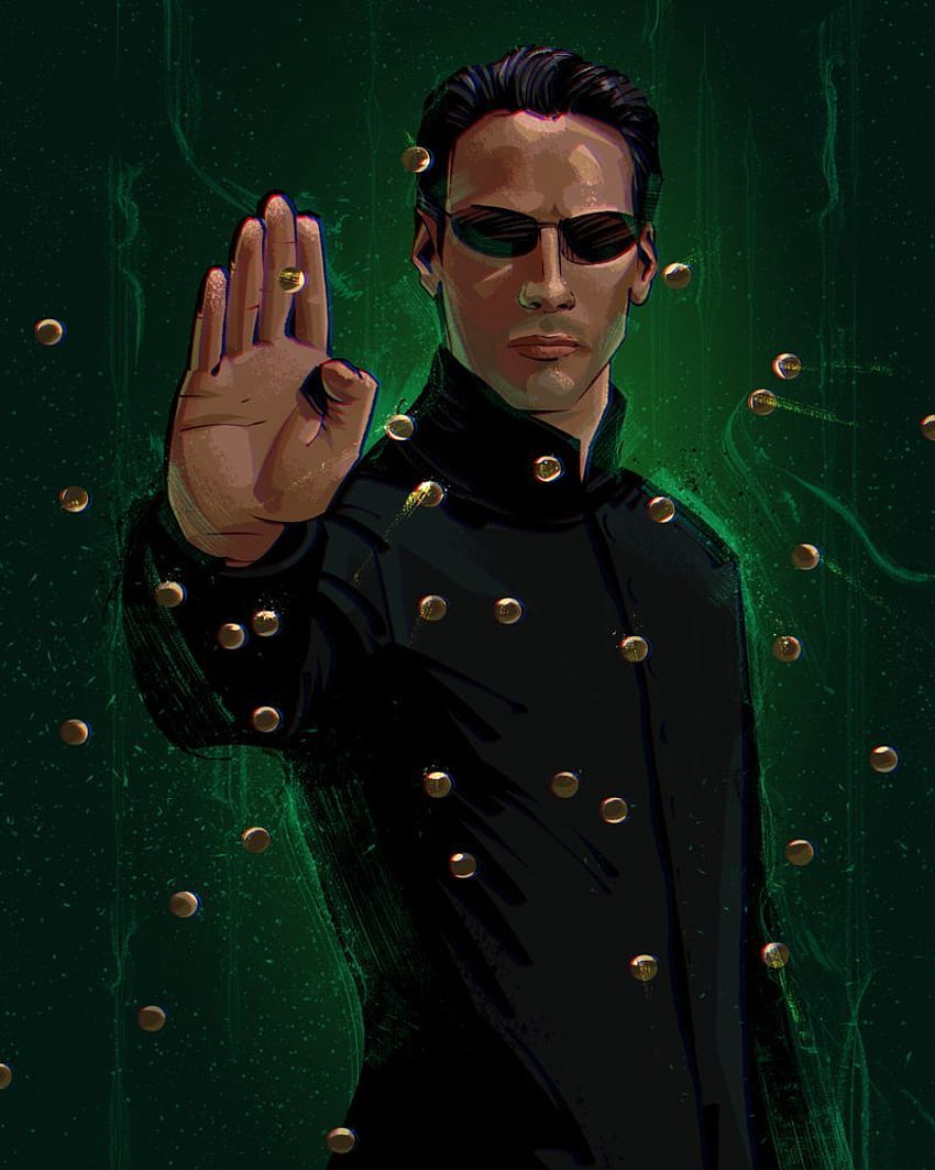 Das Matrix-Fanart von Nikita Abakumov HD-Handy-Hintergrundbild