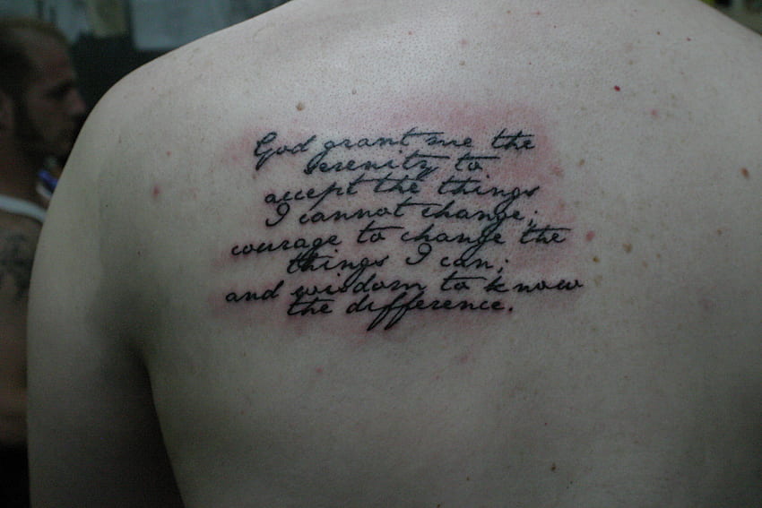 serenity prayer tattoo  Quote tattoos are an everyday remin  Flickr
