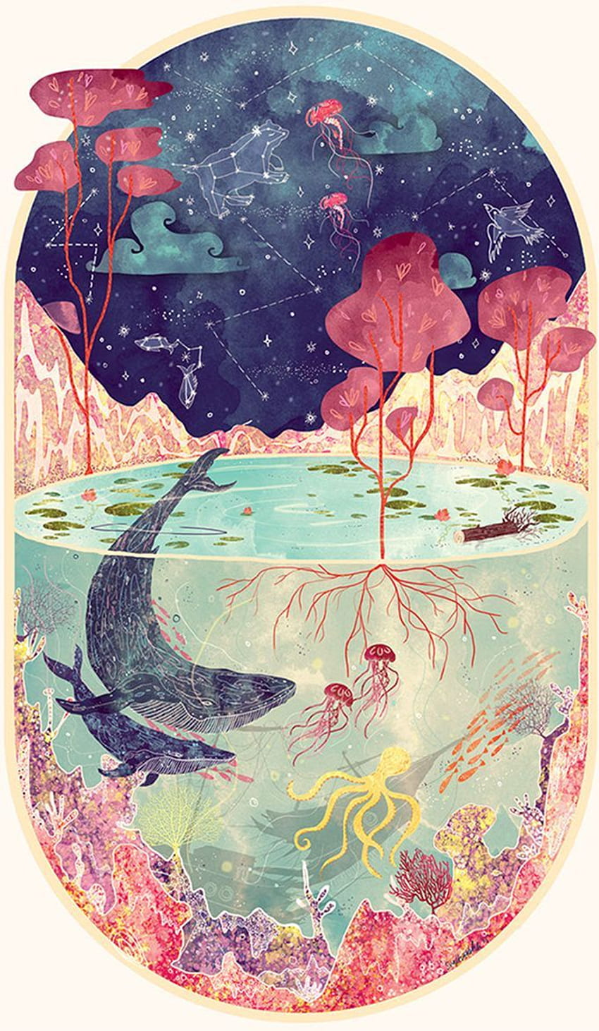 Svabhu Kohli's Illustrations Celebrate Nature's Splendor, Rlon Wang HD phone wallpaper