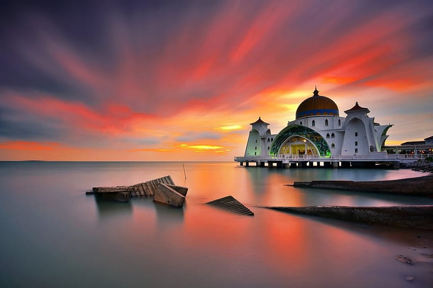 Malaysia, sea, beautiful, sunset HD wallpaper