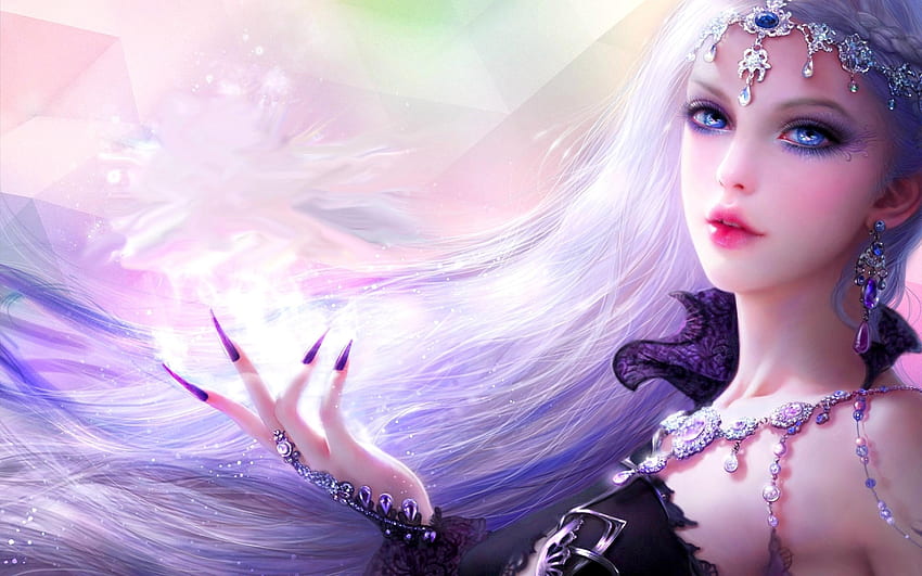 Fantasy Girl Blue Pink Frumusete Fantasy Face Girl Luminos Hand Jewel Hd Wallpaper Pxfuel 1682