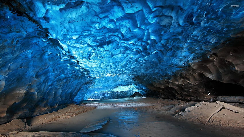 Cave under ice - Nature HD wallpaper