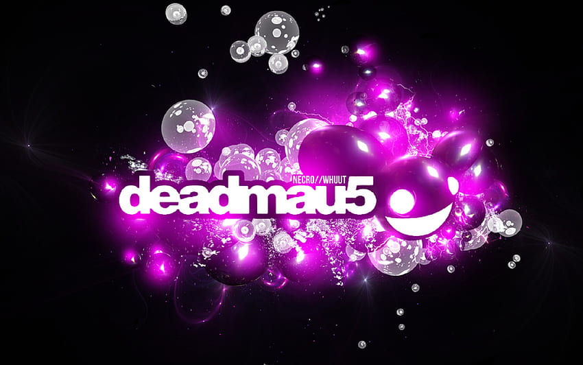 deadmau5, pink, mau5, logo, bubbles HD wallpaper
