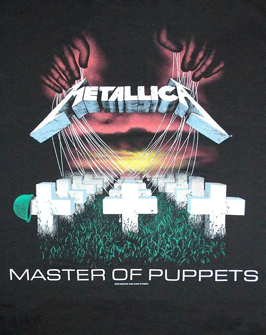 Czarny T-shirt męski bez rękawów Amplified Metallica Master Of Puppets : Odzież, obuwie i biżuteria Tapeta na telefon HD