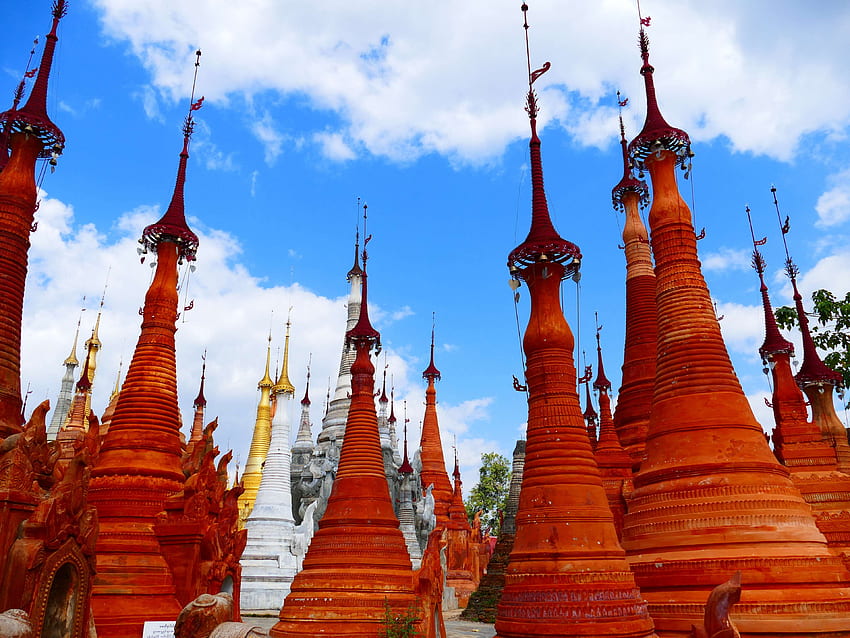 birma, wejście, inlesee, myanmar, pagoda, stupa, świątynia Tapeta HD