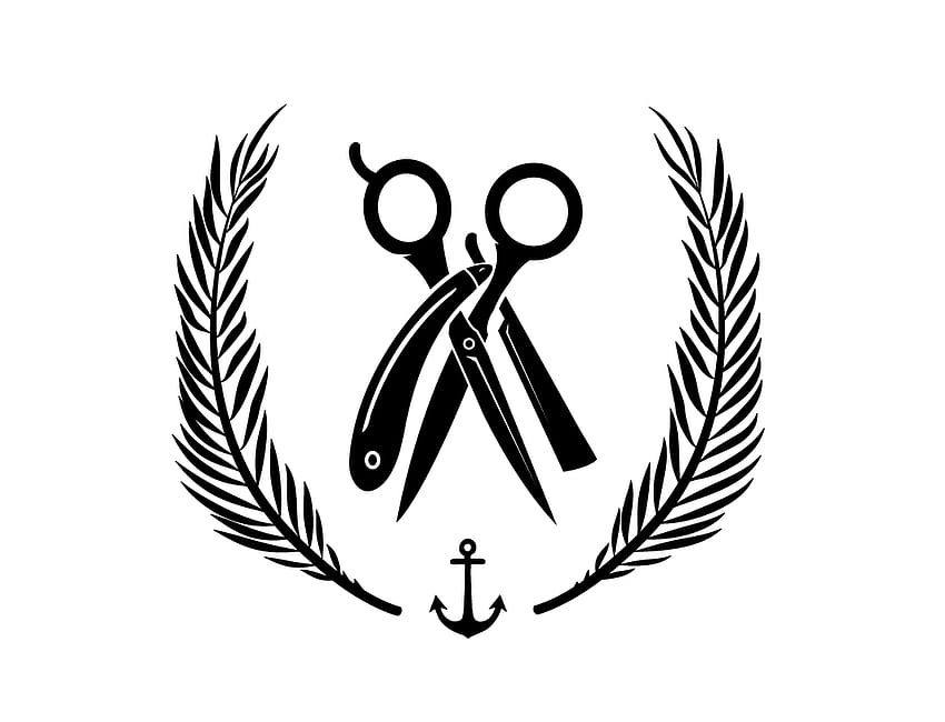 Zakład fryzjerski, logo fryzjera Tapeta HD