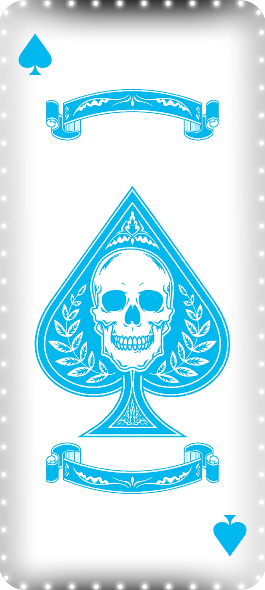 White Simple Skull, agua, azul eléctrico, Poker, premium, Lujo, Tarjeta fondo de pantalla del teléfono