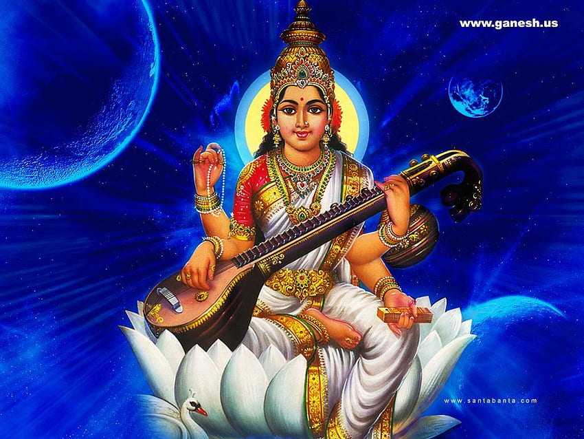 Maa Saraswati . Saraswathi devi, Durga HD wallpaper