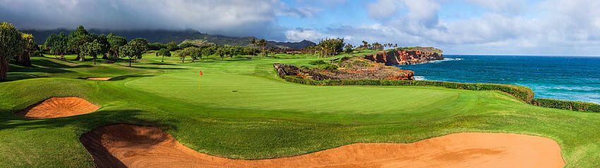 golf courses, 3840X1080 Golf HD wallpaper