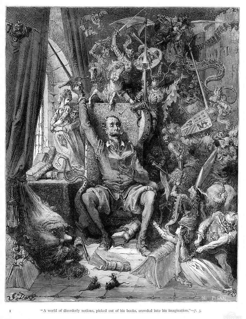 Miguel de Cervantes Don Chisciotte di Gustave Doré Sfondo del telefono HD