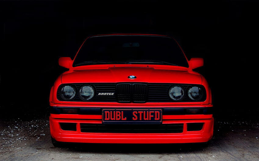 BMW E30, Red Bmw HD wallpaper