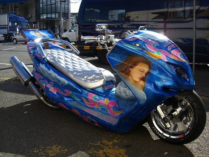 Motocicleta hecha a mano, hecho a mano, japonés, motocicleta, genial fondo de pantalla