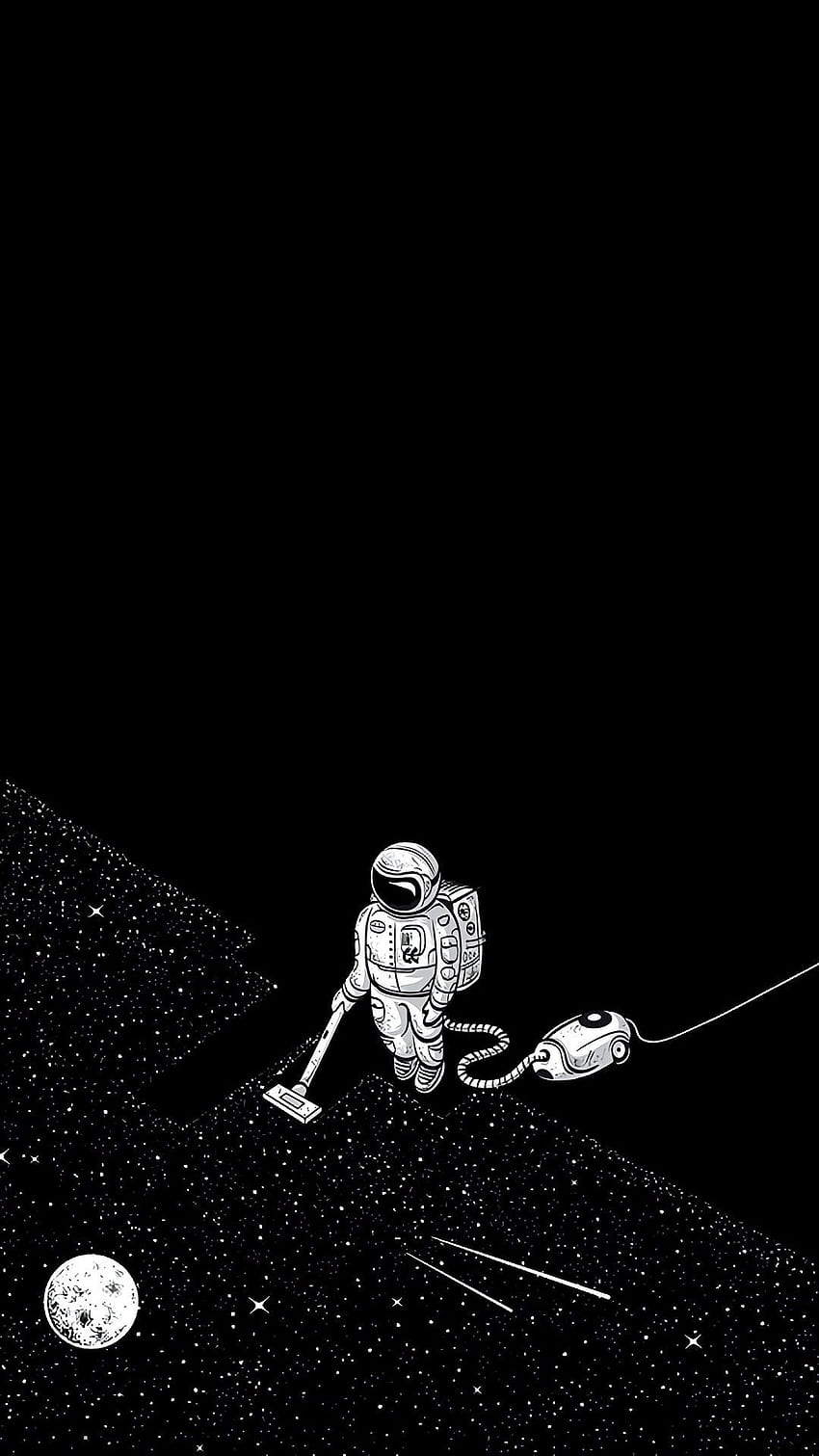 Zabawna przestrzeń, astronauta z kreskówek Tapeta na telefon HD