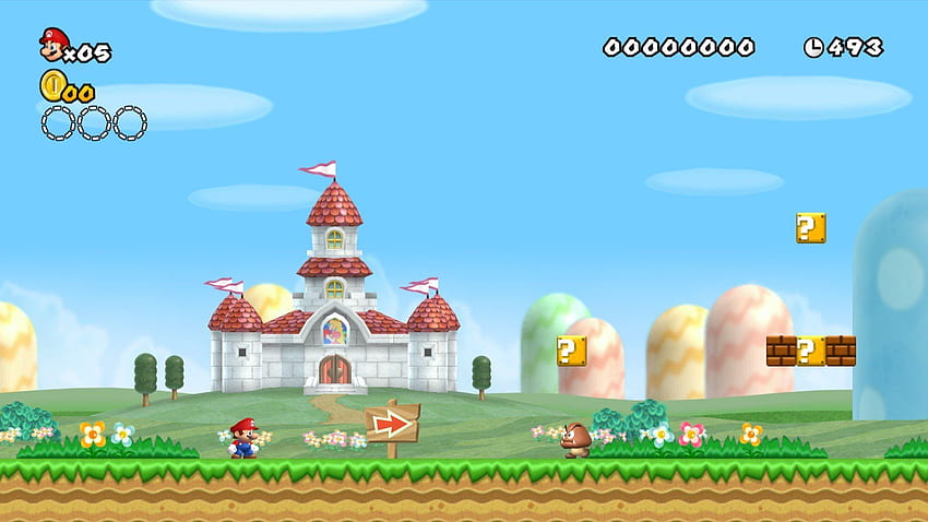 mushroom, Kingdom, New, Super, Mario, Bros, Wii / and Mobile Background, Mushroom Kingdom HD wallpaper